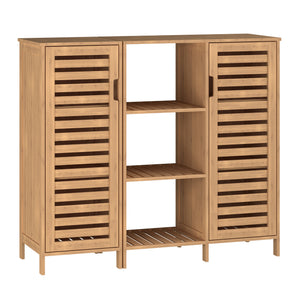 Meuble d’appoint Hakseri 2 éléments 87 x 99 x 33 cm bambou naturel [en.casa]