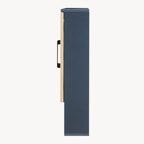 Armoire murale de salle de bain avec miroir Svanes 58 x 56 x 13 cm gris foncé naturel [en.casa]