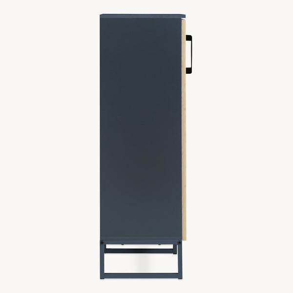 Armoire de salle de bain Svanes 90x30x30 cm Gris foncé/Naturel [en.casa]
