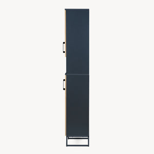 Colonne de salle de bain Svanes 170 x 30 x 30 cm gris foncé naturel [en.casa]