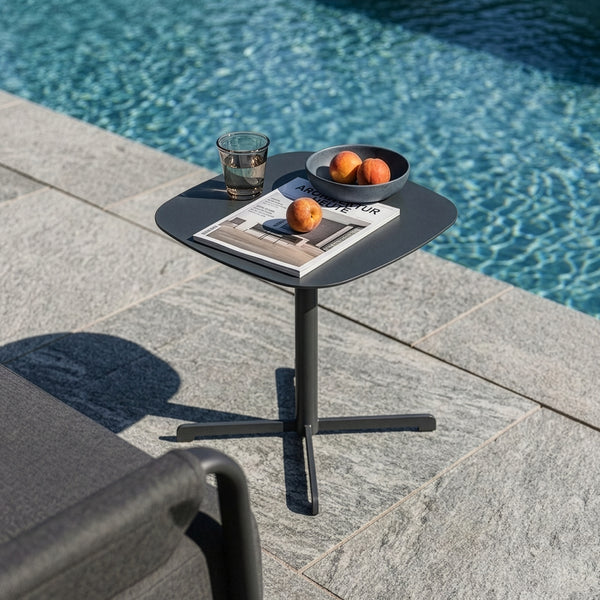 Table d'appoint d'extérieur Foggia 43x40x40 cm Acier Anthracite [casa.pro]