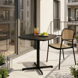 Table bistrot d'extérieur Foggia 75x70x70 cm Acier Anthracite [casa.pro]