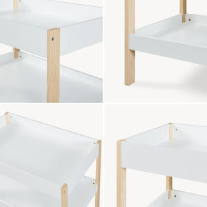 Table à langer Oupilu avec 2 étagères 91x82x53 cm Blanc [en.casa]
