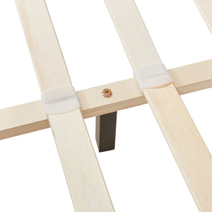 Lit en similicuir 140x200 cm Noir Corium