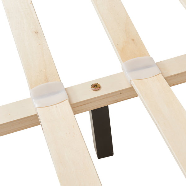 Lit Double Rembourré Albacete Sommier à Lattes Similicuir 160 x 200 cm Blanc Corium