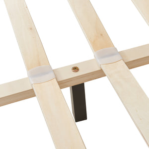 Lit en similicuir Albacete 160x200cm Noir Corium