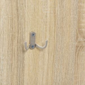 Armoire à chaussures Artern avec garde-robe et miroir en.casa