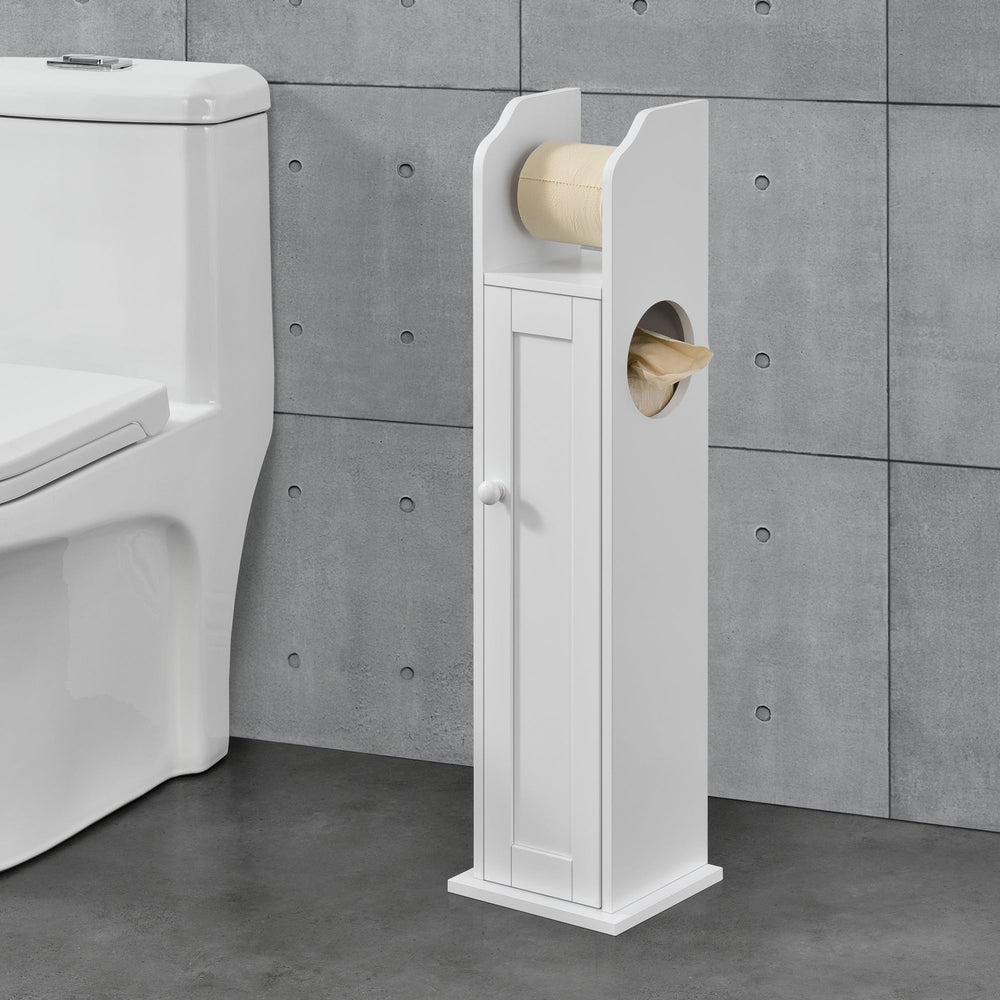 Porte-papier toilette Falkenberg 78x20x18 cm armoire de salle de bain avec étagère blanc en.casa - premiumXL