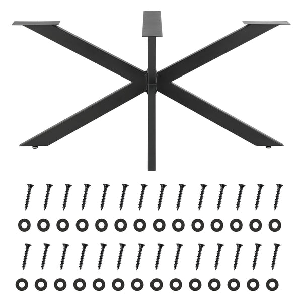 Structure de table Oberau 150x78x71 cm Noir [en.casa]