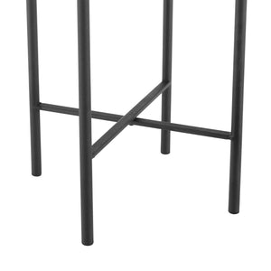 Lot de 2 Supports de Plante Colfontaine Métal Tailles Différentes Noir Sable [en.casa]