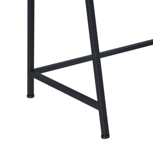 Bureau Alvdal 143x105x51cm avec 2 étagères Noir Ton de bois foncé [en.casa]