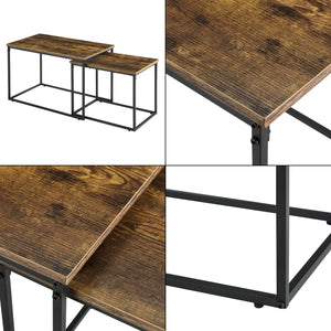 Ensemble de tables basses Härnösand lot de 2 teinte bois foncé [en.casa]