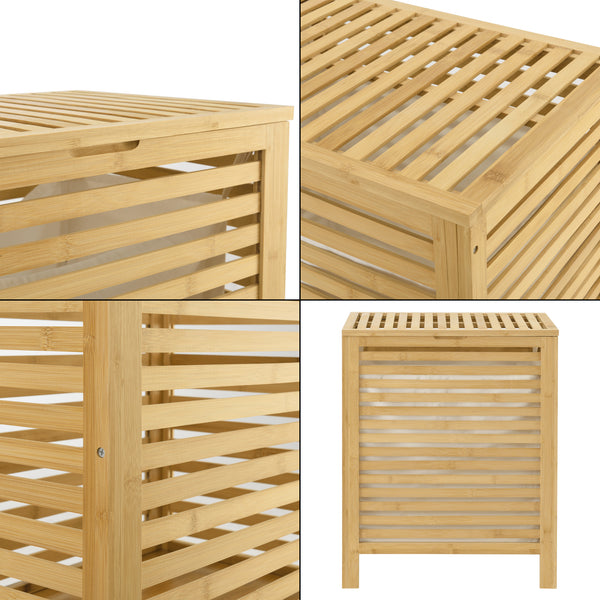 Panier à linge en bambou Skövde [en.casa]