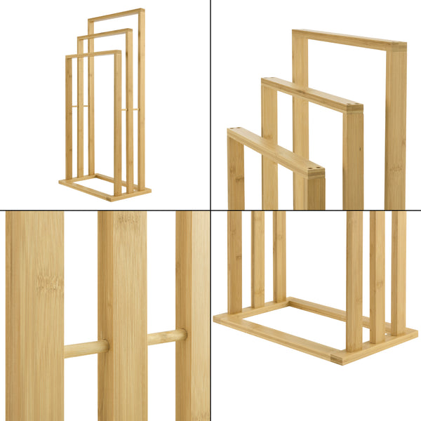 Porte-serviettes en bambou Rana 40x24x82 cm [en.casa]