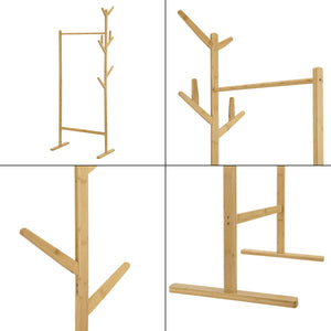 Porte-manteau en bambou Nordreisa 65x40x170cm [en.casa]