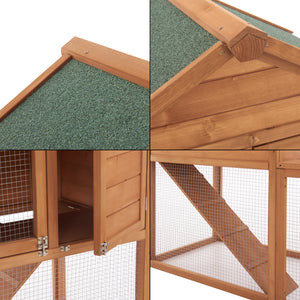 Clapier à lapins Kelkheim 110x160x61cm Bois de sapin [en.casa]