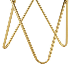 Tabouret rembourré Beveren 45 x 35 cm gris laiton [en.casa]