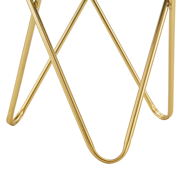 Tabouret rembourré Beveren 45 x 35 cm gris laiton [en.casa]