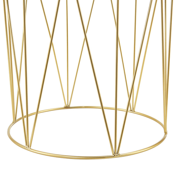 Tabouret rembourré Melsele 45 x 35 cm gris laiton [en.casa]