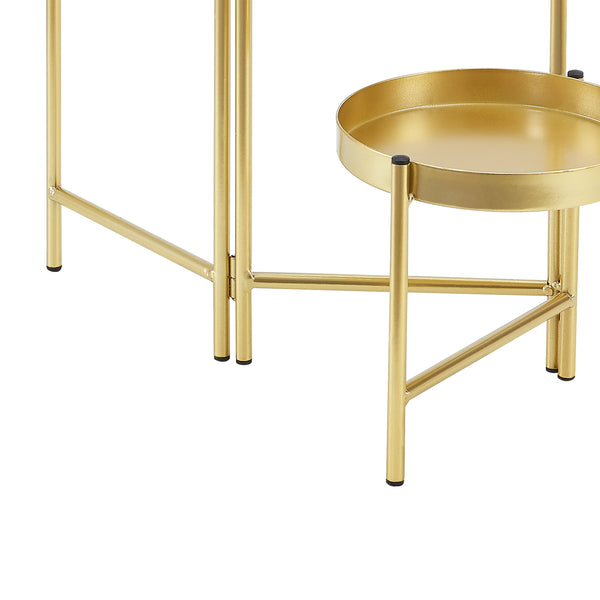 Support de plante (à 3 cache-pots) Kallo métal laiton [en.casa]