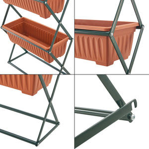 Bac potager vertical Veenendaal 51x21x125 cm 4 niveaux [en.casa]