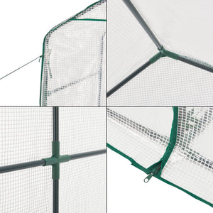 Serre Oosterhout avec étagères 120x186x190cm Transparent [en.casa]