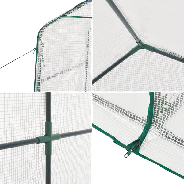 Serre Oosterhout avec étagères 120x186x190cm Transparent [en.casa]