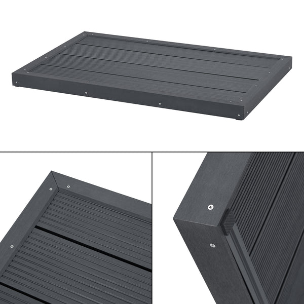Dalle WPC Nürtingen pour douche solaire 101x63x5,5cm [en.casa]