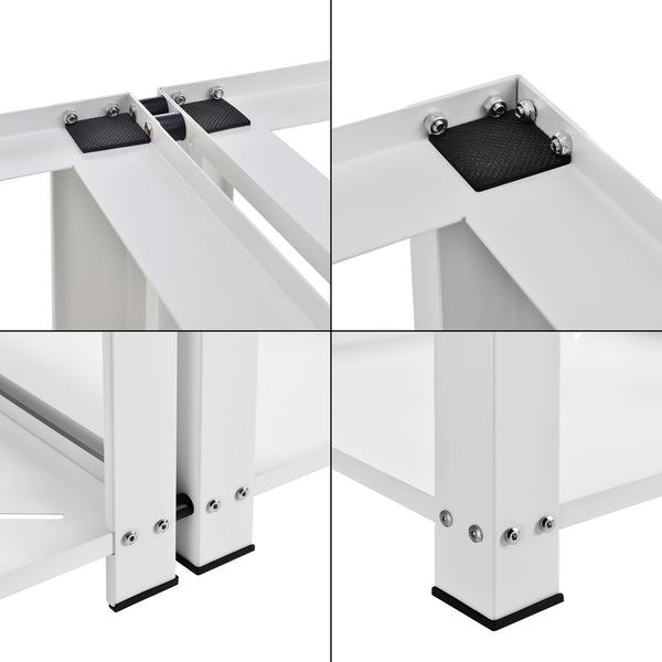 Double socle Cremlingen avec étagère pour lave-linges séche-linges 127 x 54 x 31 cm [en.casa]