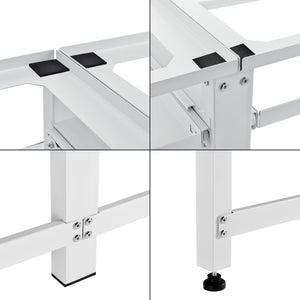 Socle pour machine à laver 2 fois Bothel avec étagères 150 kg Blanc [en.casa]