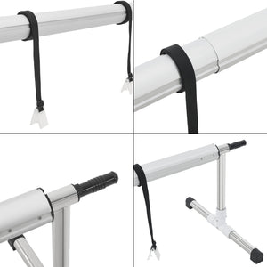 Dispositif d’enroulement de piscine Amorgo avec roues Aluminium [en.casa]