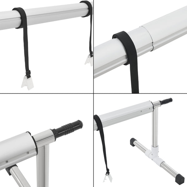 Dispositif d’enroulement de piscine Amorgo avec roues Aluminium [en.casa]