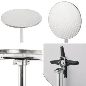 Table de bistrot ronde Avesta à hauteur réglable 75 cm / 115 cm [en.casa]