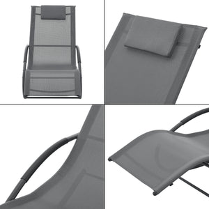 Chaise à bascule Tarent 150 kg Gris foncé [en.casa]