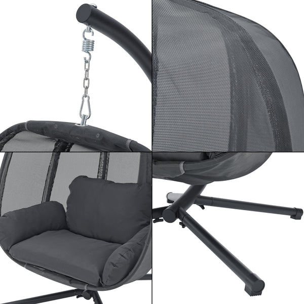 Siège suspendu avec cadre Abegondo [en.casa]