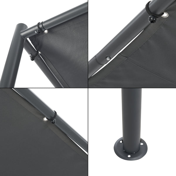 Pavillon Carunchio 300x285x248cm Gris foncé [en.casa]