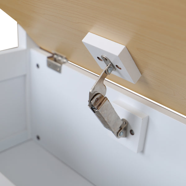 Set de table pour enfants Lousame Bois de pin naturel / blanc [en.casa]