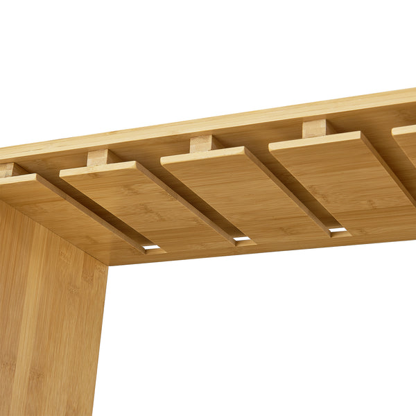 Casier à bouteilles Fetlar pour 16 bouteilles avec porte-verres 85 x 50 x 24 cm [en.casa]