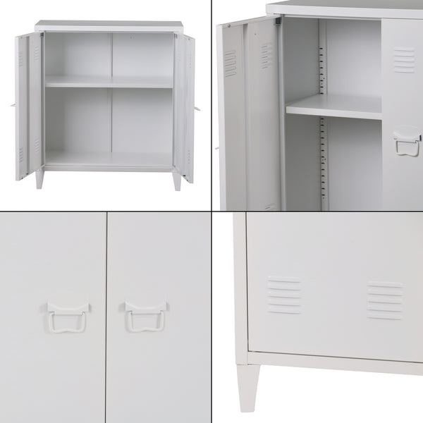 Armoire métallique Oripää - 90x80x33cm - Blanc