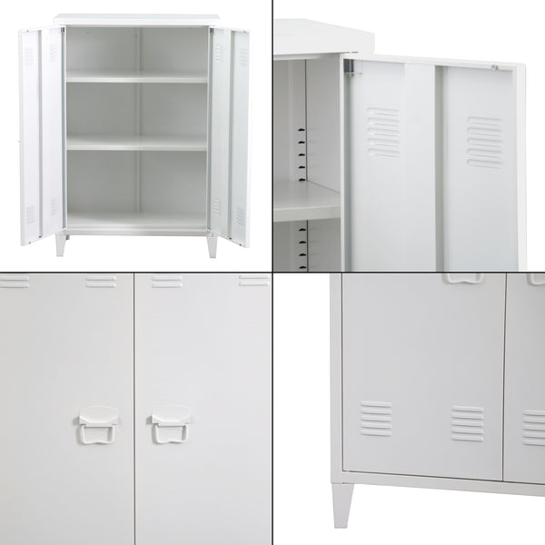 Armoire métallique Oripää - 110x75x33cm - Blanc