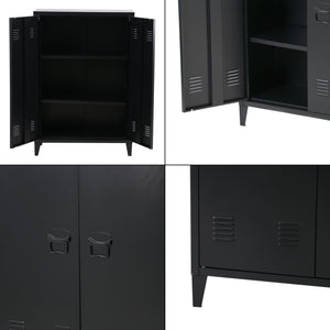 Armoire métallique Oripää - 110x75x33cm - Noir