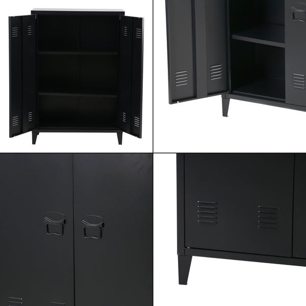 Armoire métallique Oripää - 110x75x33cm - Noir