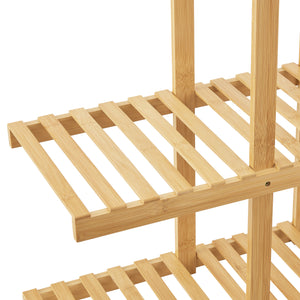 Étagère à fleurs Halsua à 3 niveaux en bambou 60 x 72 x 28 cm [en.casa]