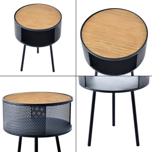 Table d'appoint Bjørnsund rond 34 cm de large [en.casa]