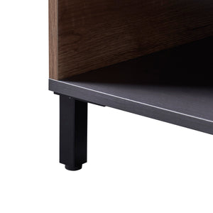 Table basse Leppävirta 90x60x33 cm Chêne rustique/Anthracite [en.casa]