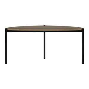 Table basse triangulaire Gladsaxe 40 x 90 x 89 cm effet noyer / noir [en.casa]