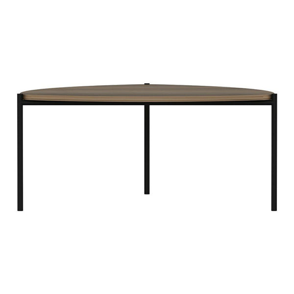 Table basse triangulaire Gladsaxe 40 x 90 x 89 cm effet noyer / noir [en.casa]