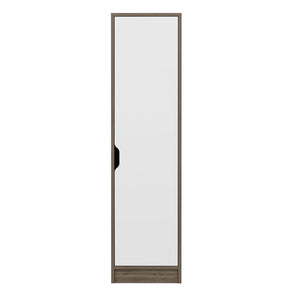 Armoire de bureau Egvad avec une porte aspect noyer / blanc [en.casa]