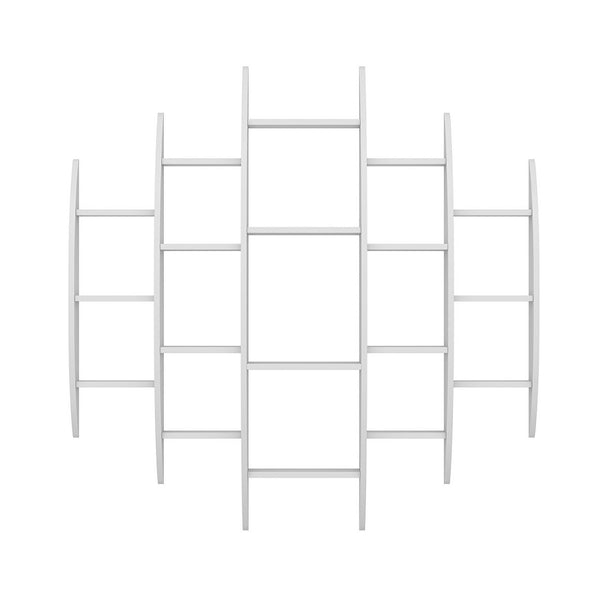 Étagère murale Dianalund 147x146x29 cm Blanc [en.casa]