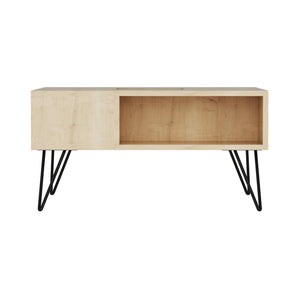 Table basse Gråsten avec compartiments de rangement Chêne Saphir / Noir [en.casa]